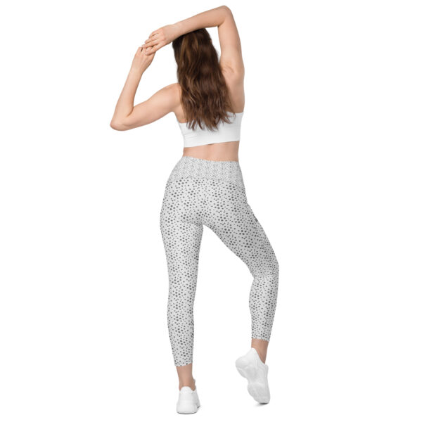 Women's Leggings with Pockets - Whisper Grey Print - Image 9
