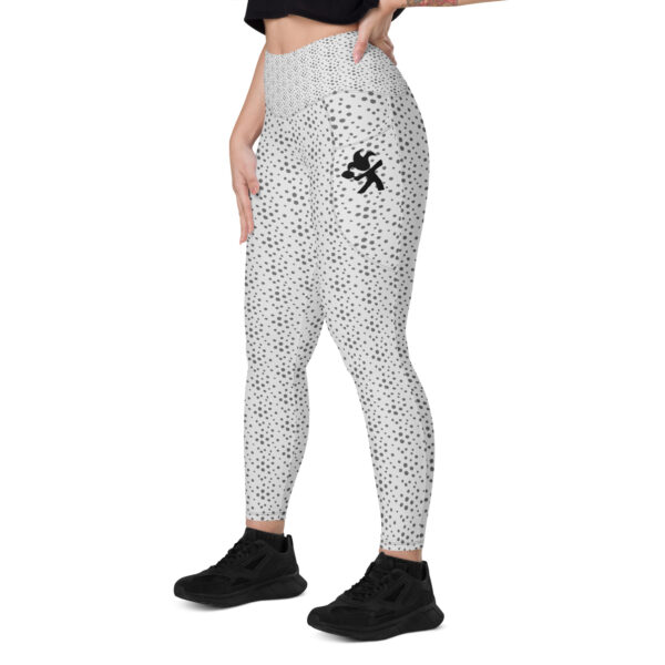Women's Leggings with Pockets - Whisper Grey Print - Image 10