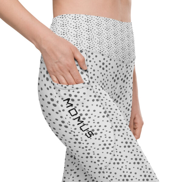 Women's Leggings with Pockets - Whisper Grey Print - Image 13