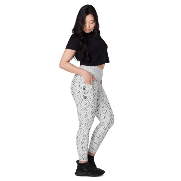 Women's Leggings with Pockets - Whisper Grey Print - Image 4