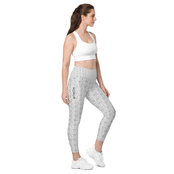 Women's Leggings with Pockets - Whisper Grey Print - Image 6