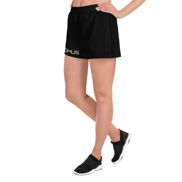 Women’s Black Athletic Shorts with MOMUS pickleball logo - Image 5