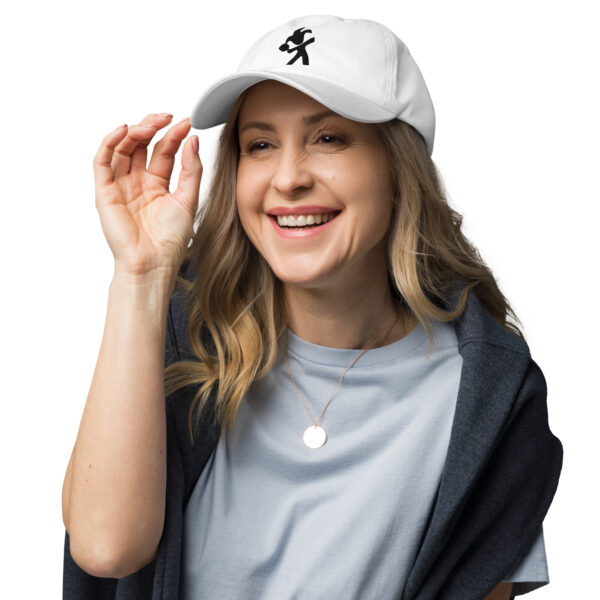 White baseball cap with embroidered pickleball logo - Image 3