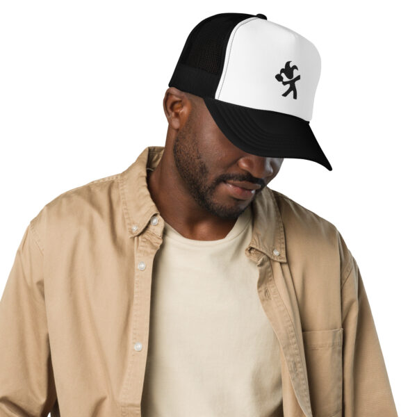 Foam trucker hat with MOMUS pickleball logo