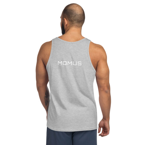 mens grey pickleball tank back view