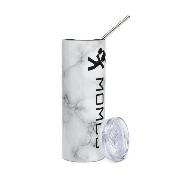 Stainless steel tumbler, Marble design with pickleball logo - Image 4