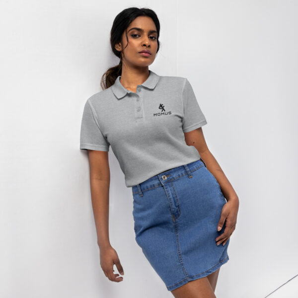 Women’s polo shirt with embroidered pickleball logo