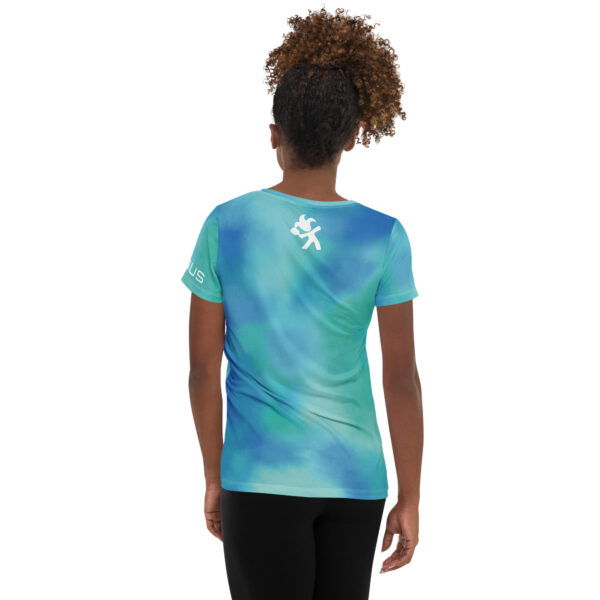 Women's Athletic Pickleball T-shirt - Blue Lagoon Color - Image 4