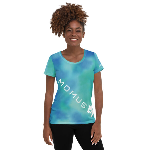 Women's Athletic Pickleball T-shirt - Blue Lagoon Color - Image 3
