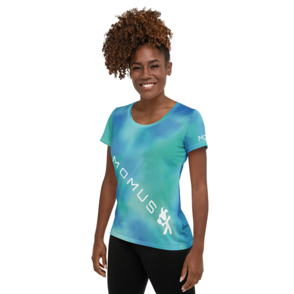 Women's Athletic Pickleball T-shirt - Blue Lagoon Color