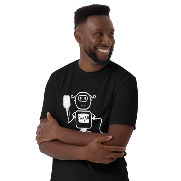 Robot Playing Pickleball T-shirt - Unisex - Image 5