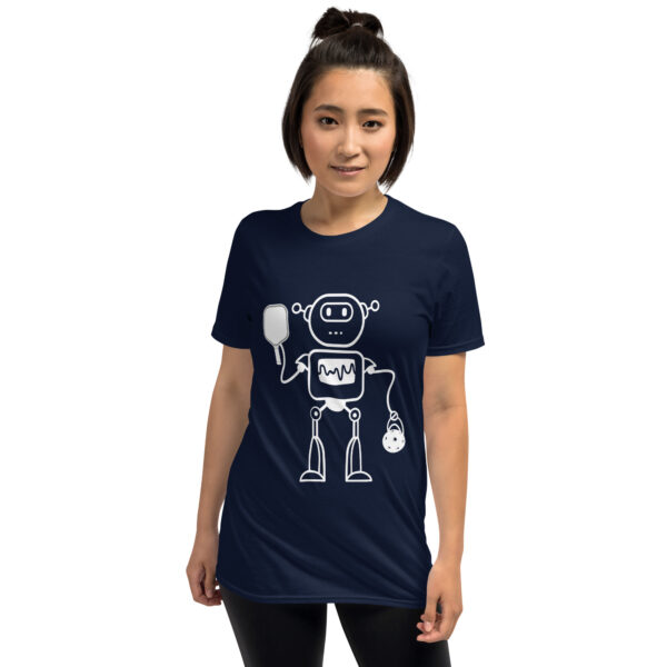 Robot Playing Pickleball T-shirt - Unisex - Image 4