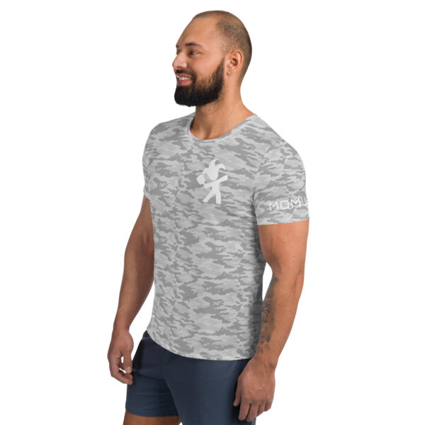 Men's Athletic Pickleball T-shirt - Light Gray Camo - Image 5
